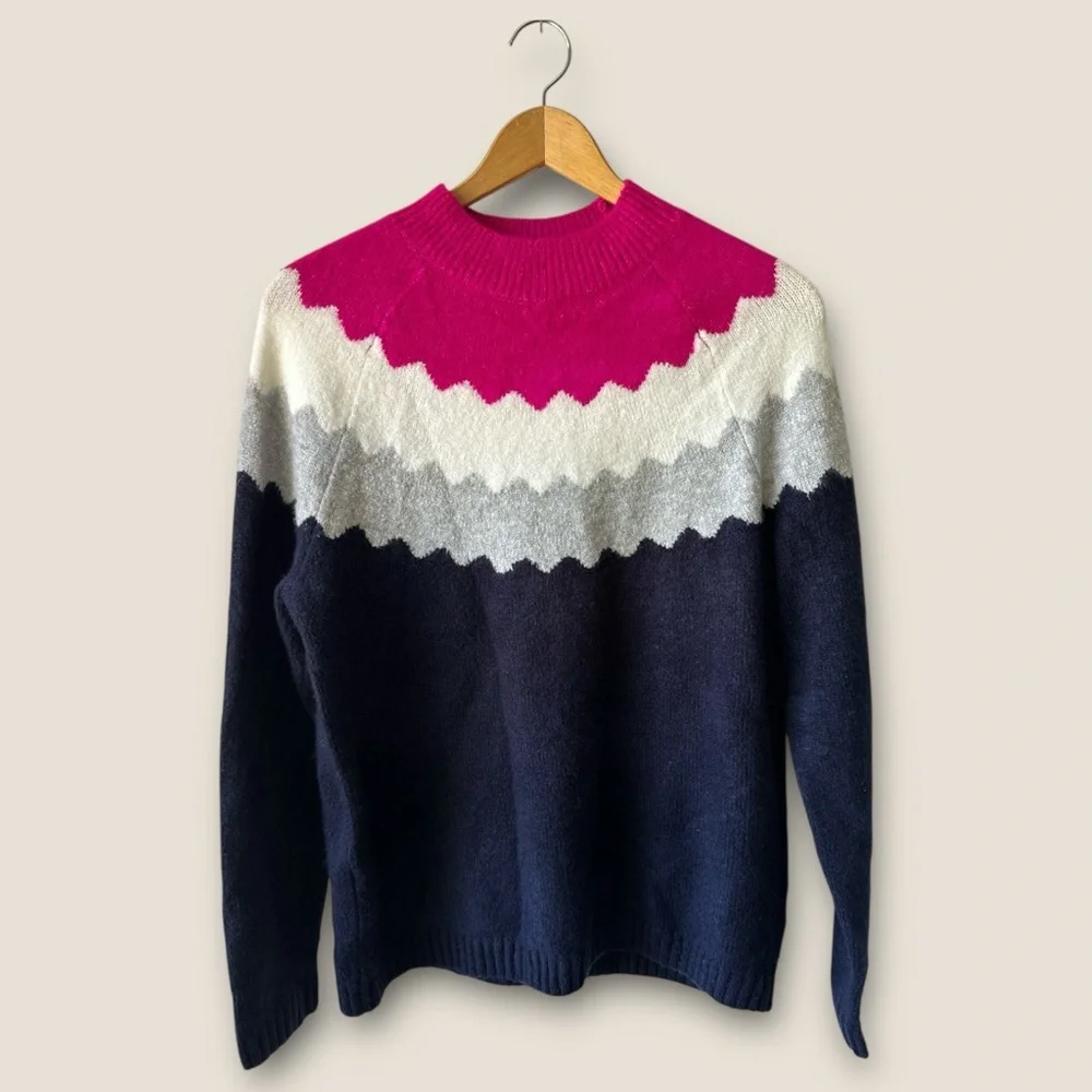 Talbots MOCKNECK SWEATER - SCALLOPED YOKE NWT - Picture 4 of 14